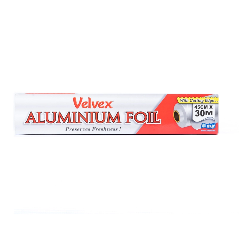 Velvex Aluminium Catering Foil 45cm x 30m Single Roll