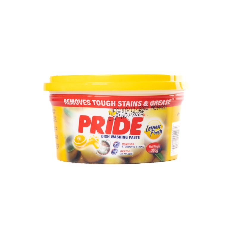 Pride Dishwashing Paste Lemon 200g Free 100g (Pack of 24)