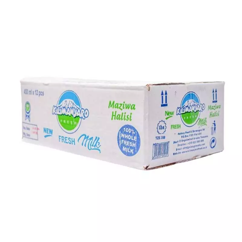 Kilimanjaro Fresh UHT Full Cream Fresh Milk 450ml (Pack of 12)