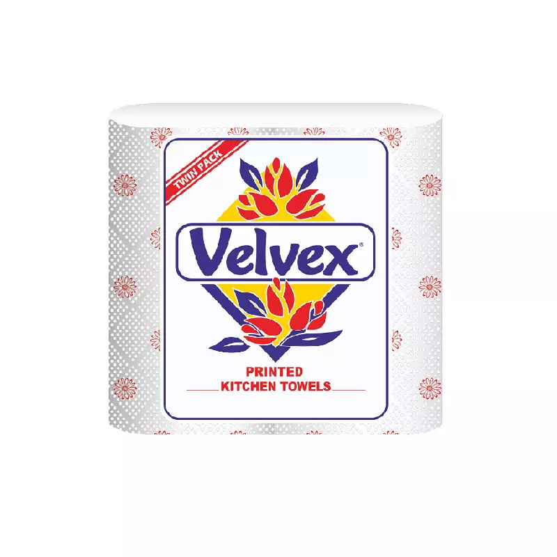 Velvex Kitchen Towels Printed Twin Pack Rolls Pack Of 24