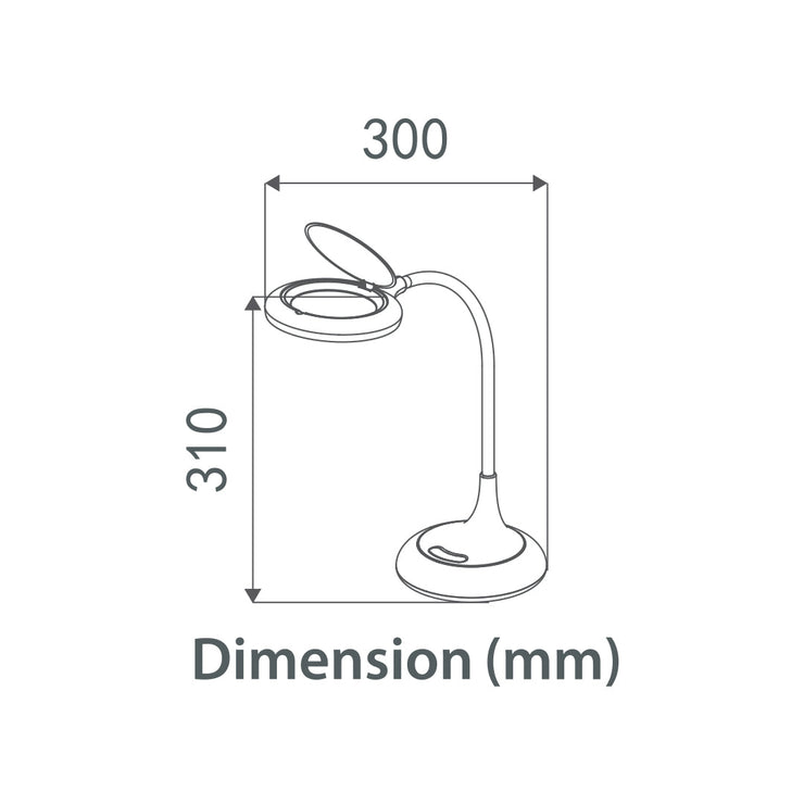 Tronic Desk Lamp With Magnifying Glass.