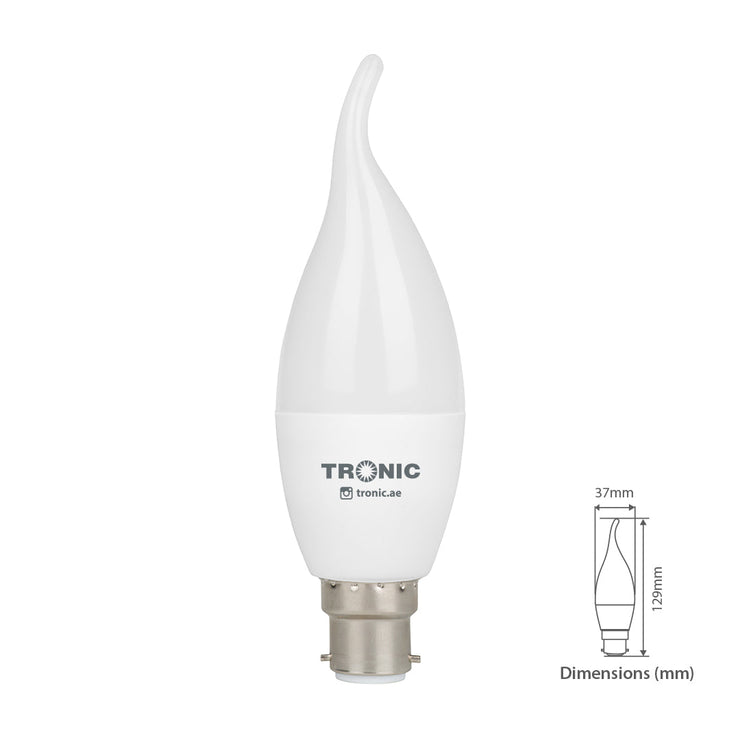 Tronic 4 Watts Flame Candle Tail LED B22 (Pin) Bulb