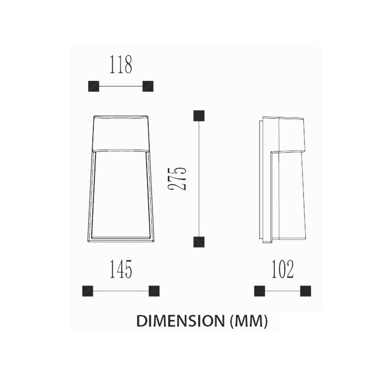 Tronic Modern Semicircle Wall Scone Bulkhead