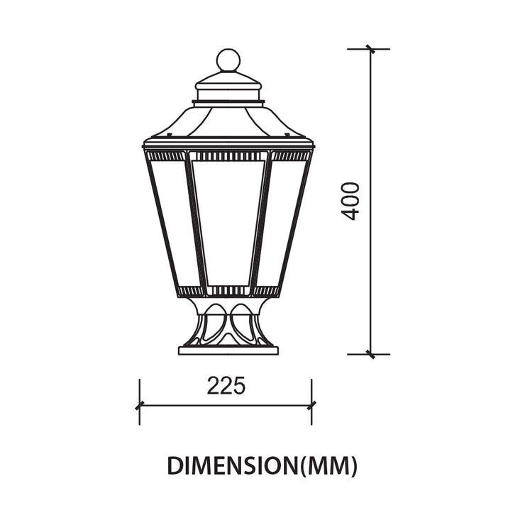 Tronic Ornamental Outdoor Gate Lamp