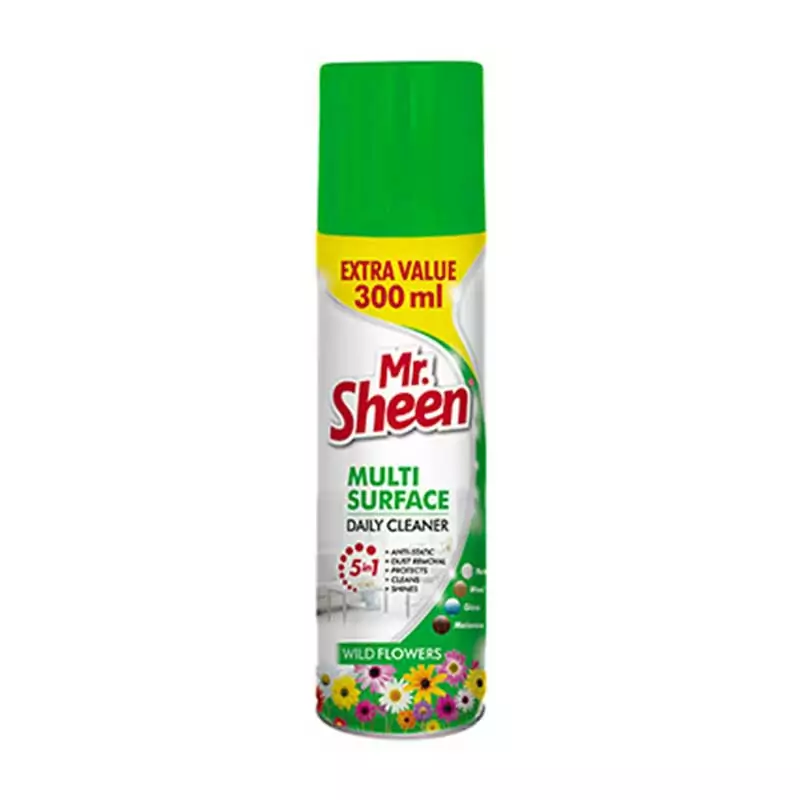 Mr Sheen Multi Surface Daily Cleaner, Extra Value, Anti Static, Dust Removal, Shines, Wild Flowers 300ml SH1094