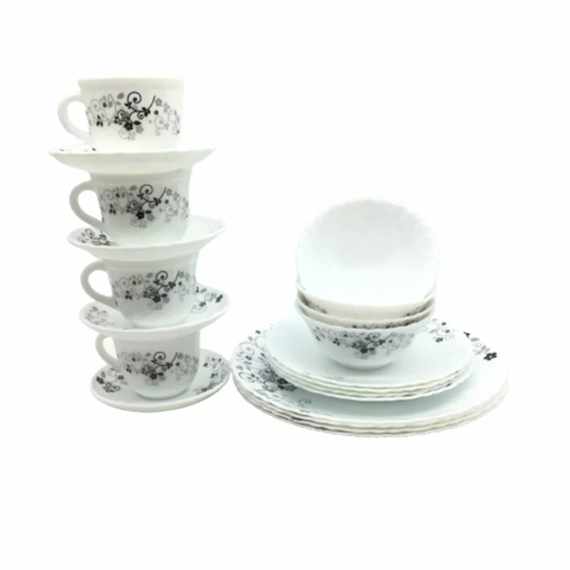 La Opala Dinner Set Mystrio Black Classique 20 Pieces LM020