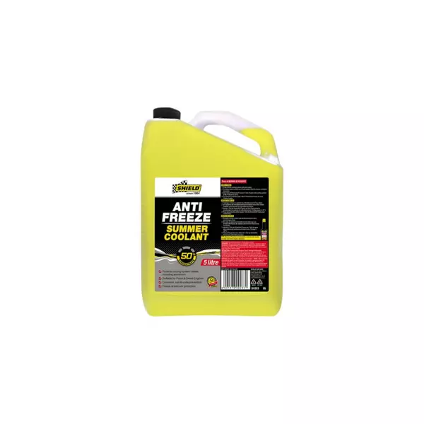 Shield Auto Anti-Freeze Summer Coolant 50% Concentrate 5L Yellow SH203