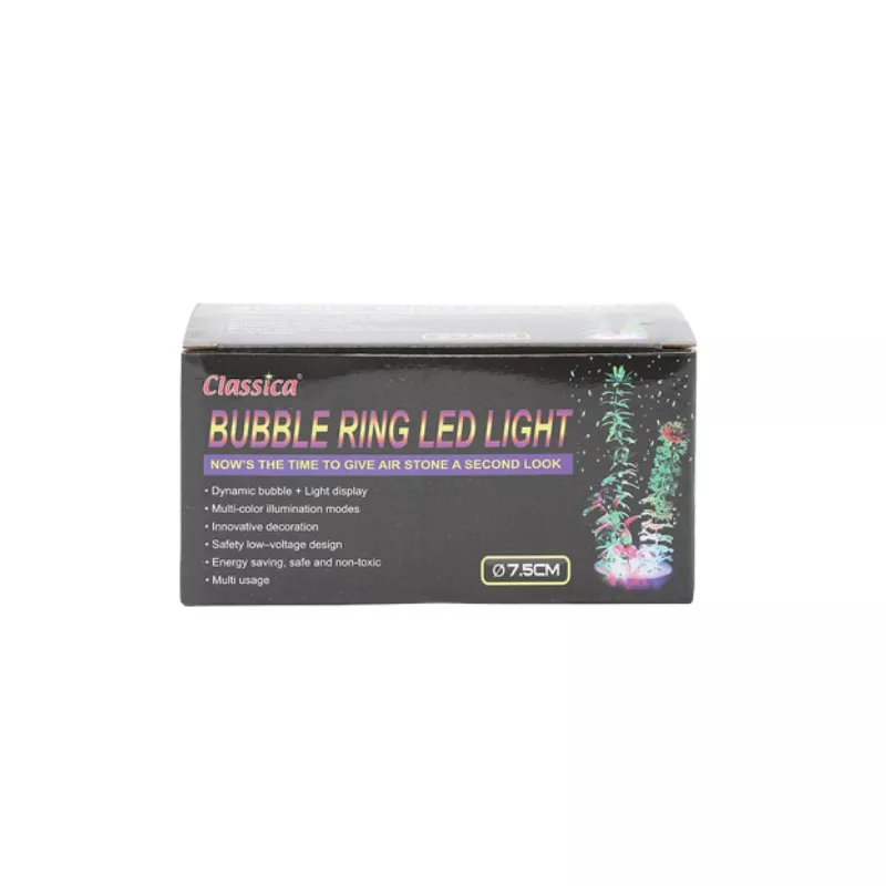 Classica Bubble Ring LED Light 7.5cm with Dynamic Bubble & Light Display (Multicolour)