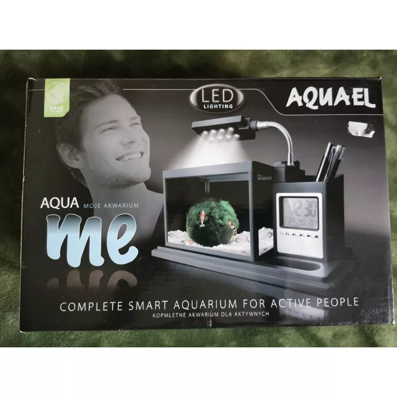 Aquael Aqua Me LED Lighting Mini Betta Tank With Time for Office Table