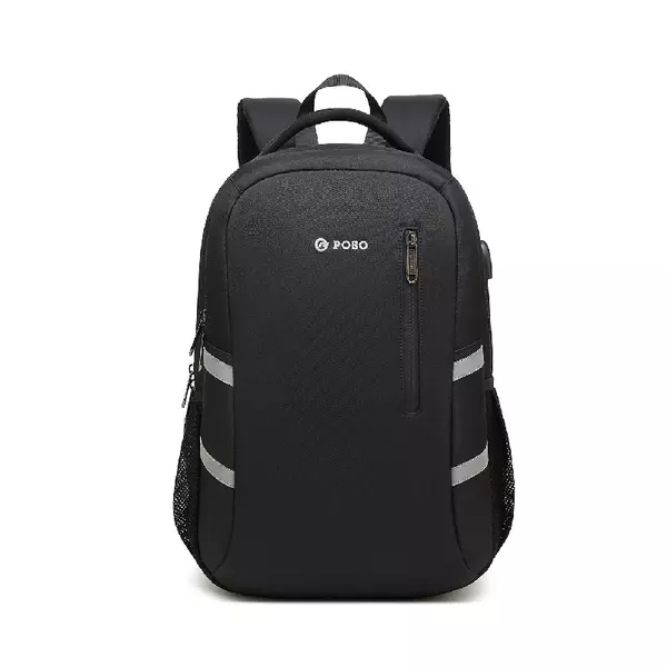 CoolBell Laptop Backpack 15.6" with 3 Functional Compartments, USB Charging Port Black PS-625