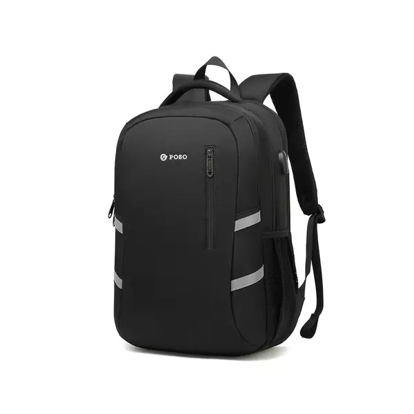 CoolBell Laptop Backpack 15.6" with 3 Functional Compartments, USB Charging Port Black PS-625