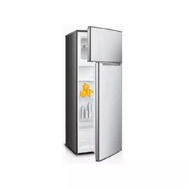 Sharp Refrigerator 340L Double Door Top Freezer, Direct Cool, Mechanical Temperature Control, Inox Silver, China SJ-DC340-HS2