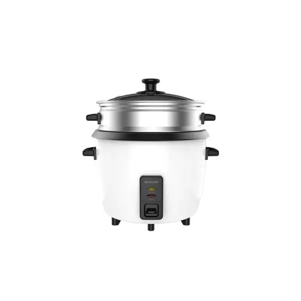 Sharp Rice Cooker 1L 400W with Food Steamer, Non-Stick Coated Aluminum Inner Pot KS-H108G-W3 (2pcs/Carton)