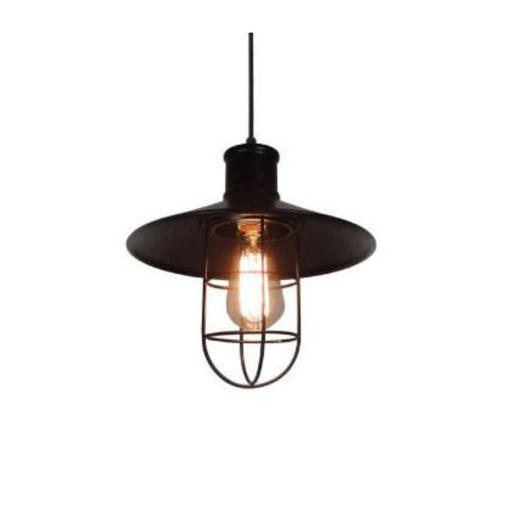 Tronic Black Vintage Pendant Cage Light