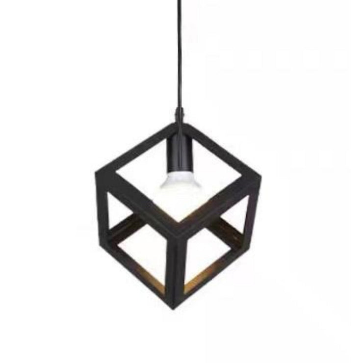 Tronic Black Square Cage Pendant Light