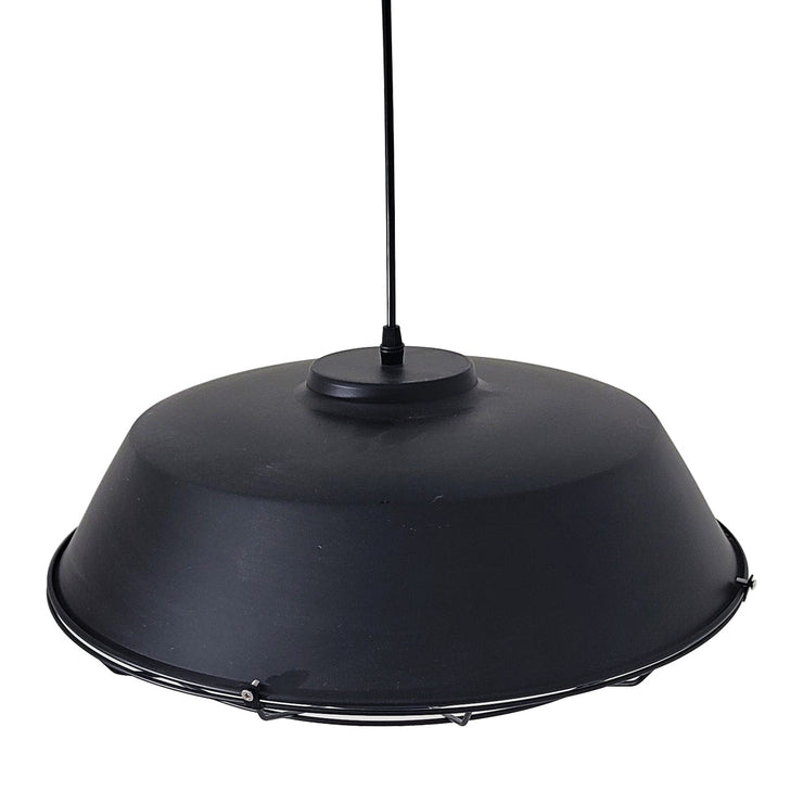 Tronic Black Shade With Wire Mesh Pendant Light