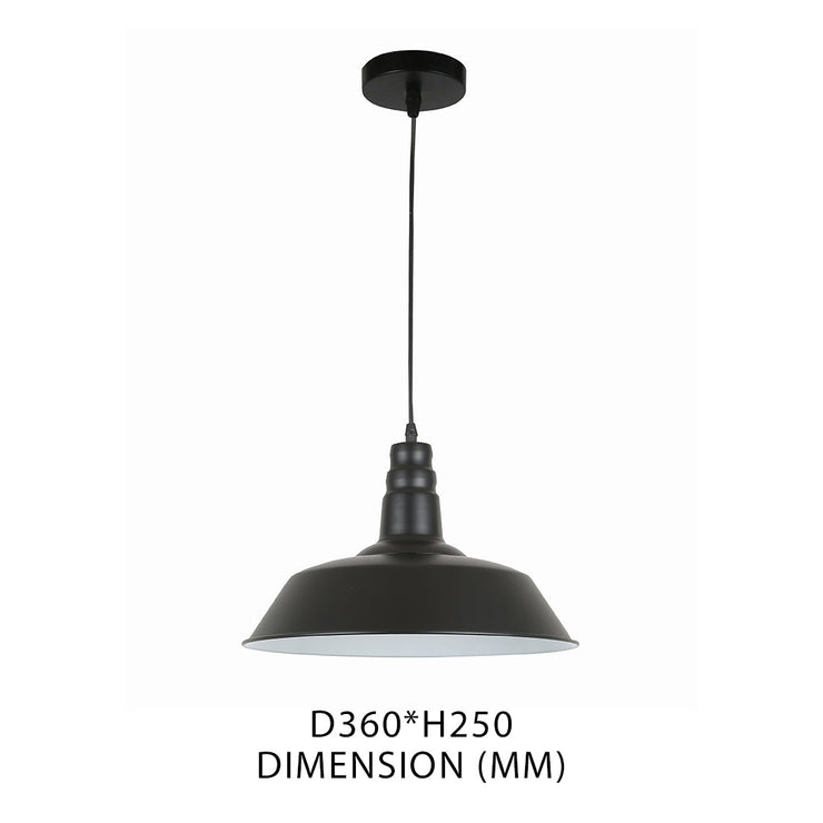 Tronic Black Industrial Pendant Light