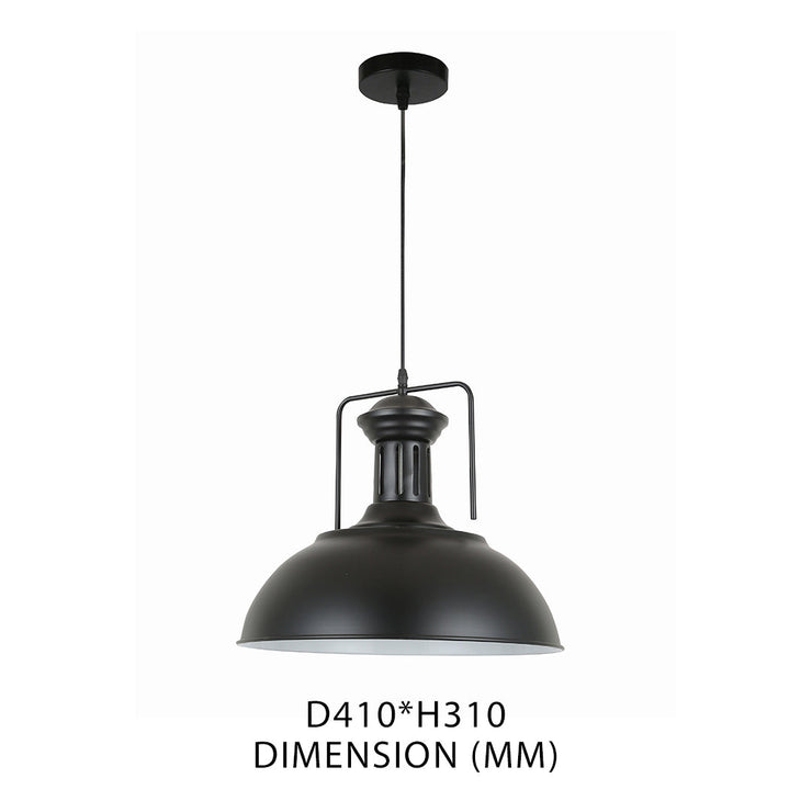 Tronic Black Retro Industrial Pendant