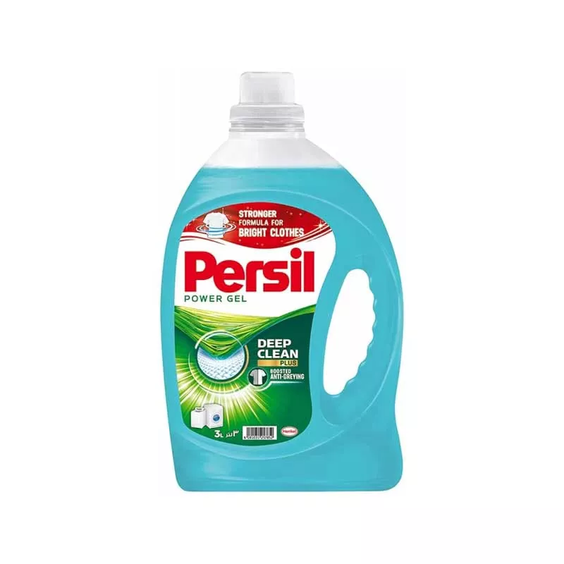 Persil Power Gel Liquid Laundry Detergent Low Foam 3L for Top & Front Loading Washing Machine, Stronger Formula for Stained Clothes, Long-Lasting and Pleasant Freshness, Deep Clean Plus, Boosted Anti grey (Pack of 6)