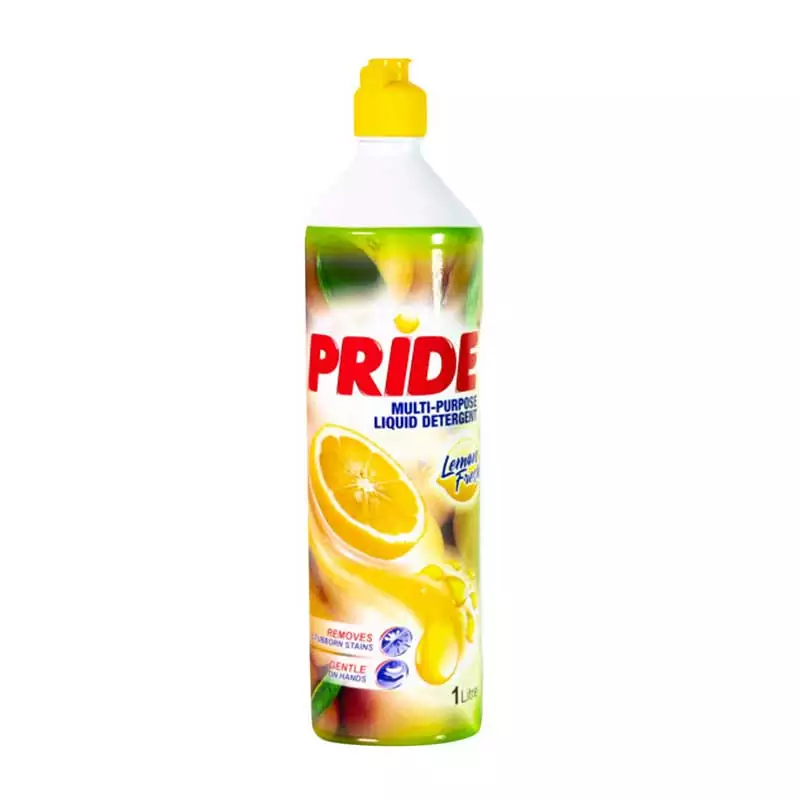 Pride Multi Purpose Liquid Detergent Lemon 1L Pack of 12