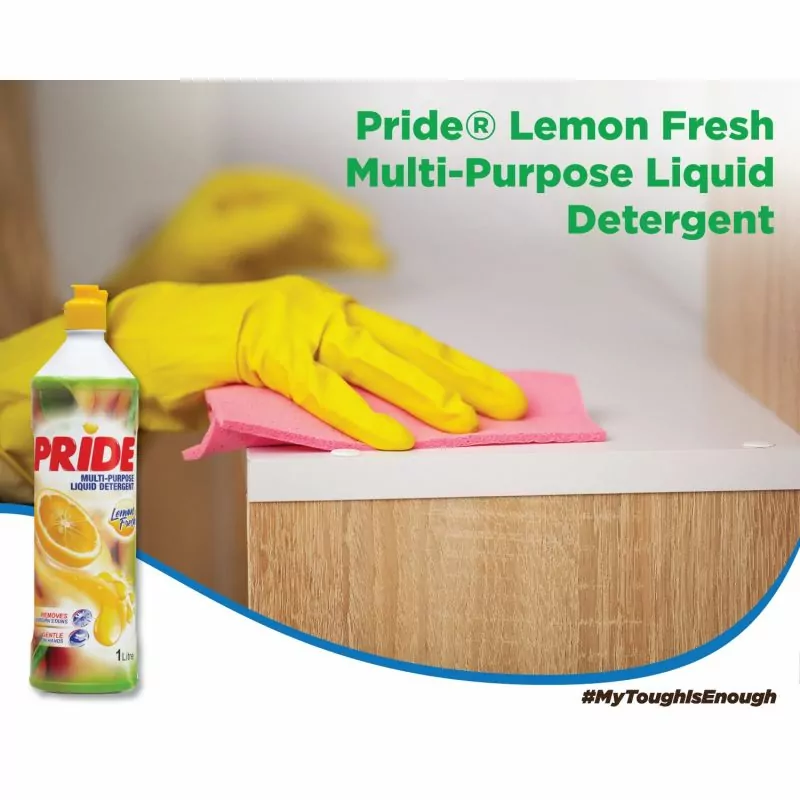 Pride Multi Purpose Liquid Detergent Lemon 1L Pack of 12