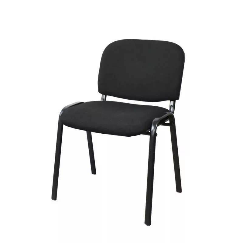 Generic Visitor Chair Fabric Padding Stackable Black SC-W4