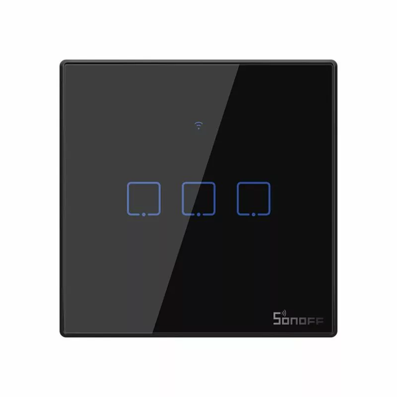 Sonoff WiFi Touch Switch 3 Gang Black T3EU3C