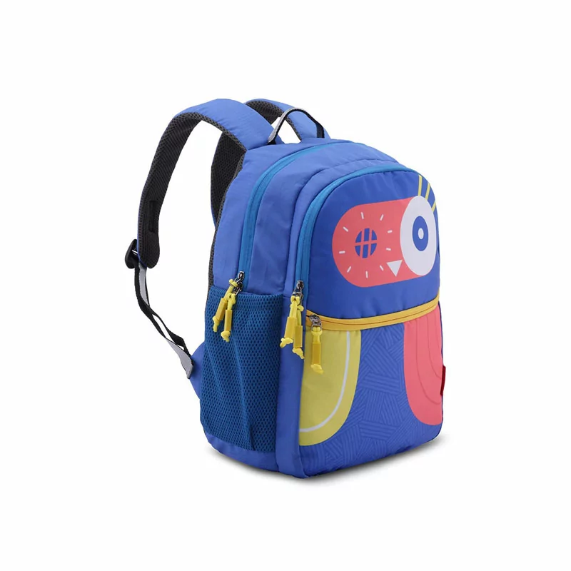 Harissons School Backpack Owl 19L 27 x 30 x 9cm Smalt Jasper Royal Blue Peach Yellow