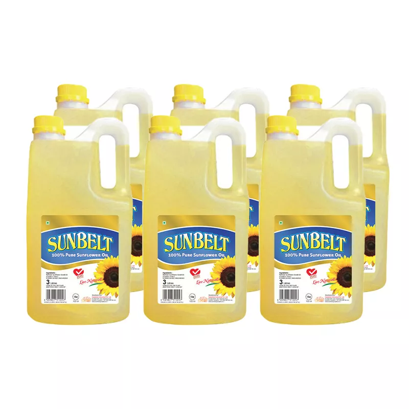 Sunbelt Sunflower Oil 3L Jerrycan (Pack of 6)