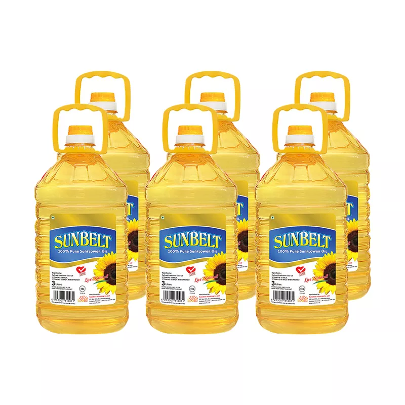 Sunbelt Sunflower Oil 3L Pet Bottle (Pack of 6)