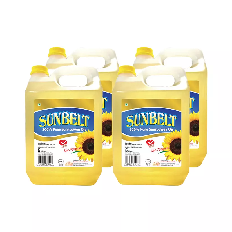 Sunbelt Sunflower Oil 5L Jerrycan (Pack of 4)