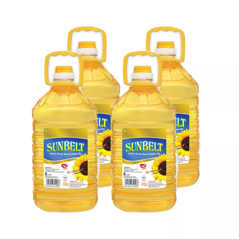 Sunbelt Sunflower Oil 5L Pet Bottle (Pack of 4)