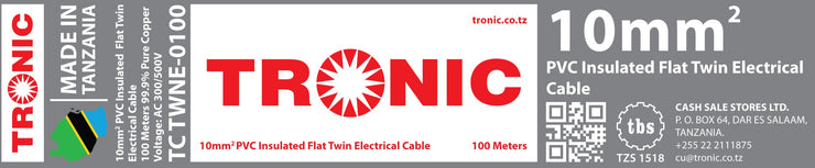 Tronic 10 Mm Flat Twin Cable