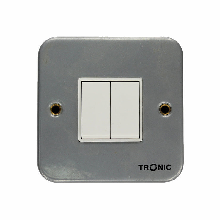 Tronic Metal Clad 2 Gang 2 Way Switch