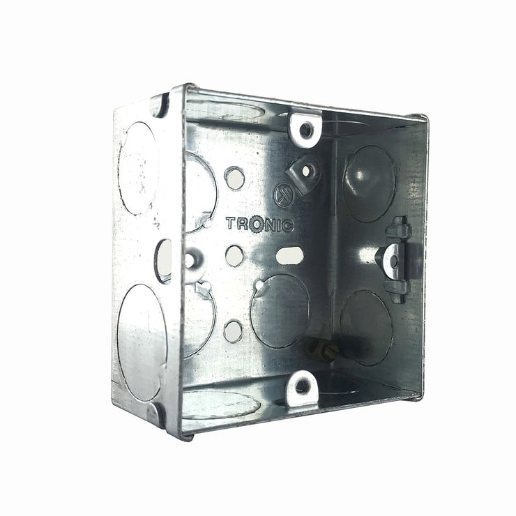 Tronic Single Galvanised Iron Switch Box