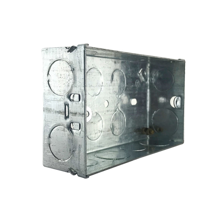 Tronic Twin Galvanised Metal Switch Box