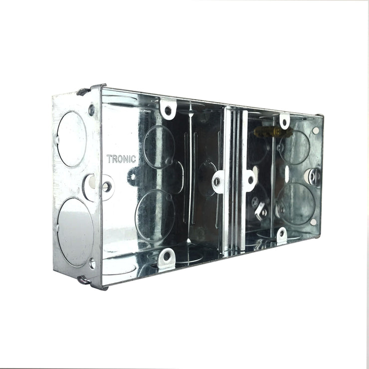 Tronic Single Galvanised Iron Electrical 2 Way Switch Box