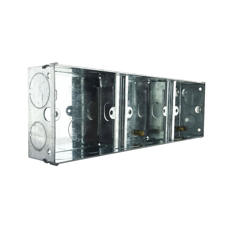 Tronic Single Galvanised Iron Electrical Switch Box 3 Way