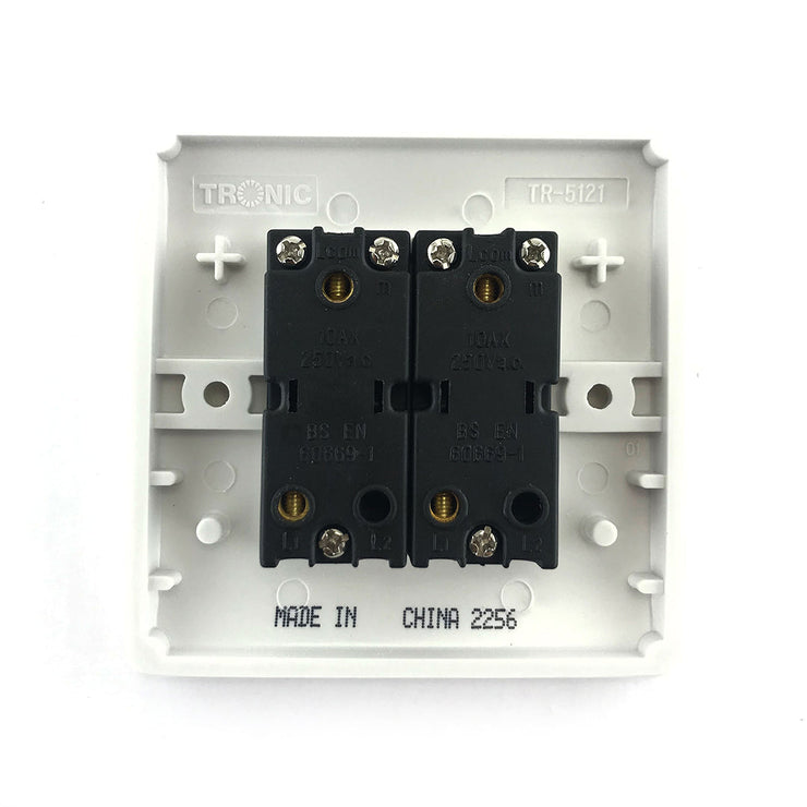 Tronic 2 Gang 1 Way Switch Standard