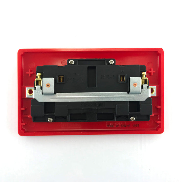 Tronic Red Twin Switch Socket