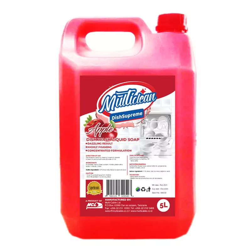 Multi Clean Dishwashing Liquid Soap 5L Apple