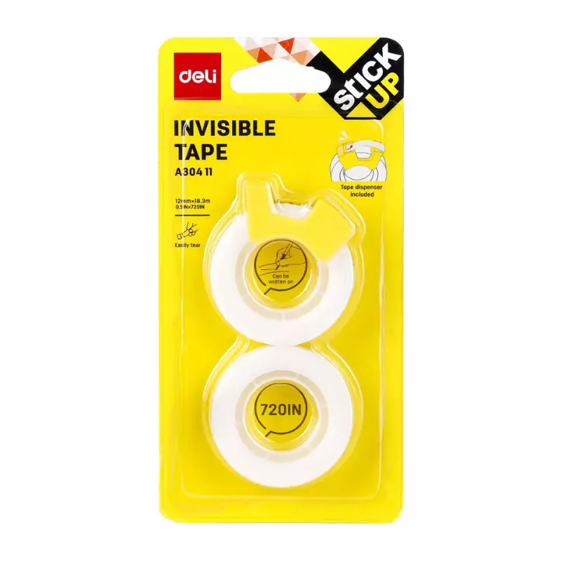 Deli Invisible Tape 18mm x 18.3m EA30611