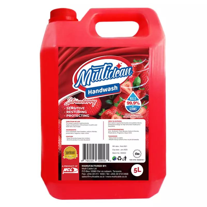 Multi Clean Handwash Liquid Soap 5L Strawberry