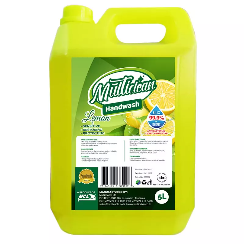 Multi Clean Handwash Liquid Soap 5L Lemon