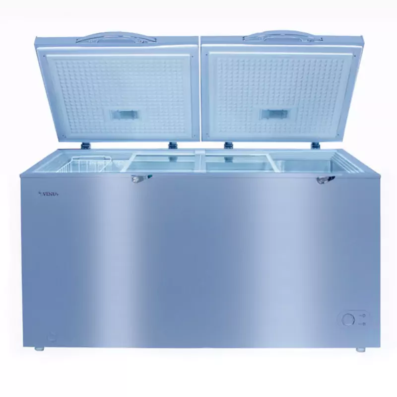 Venus Chest Freezer 550L Aluminum Interior Titanium Silver Finish VCF 550