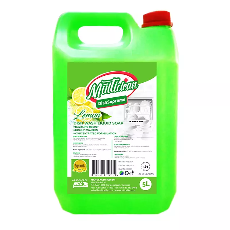 Multi Clean Dishwashing Liquid Soap 5L Lemon