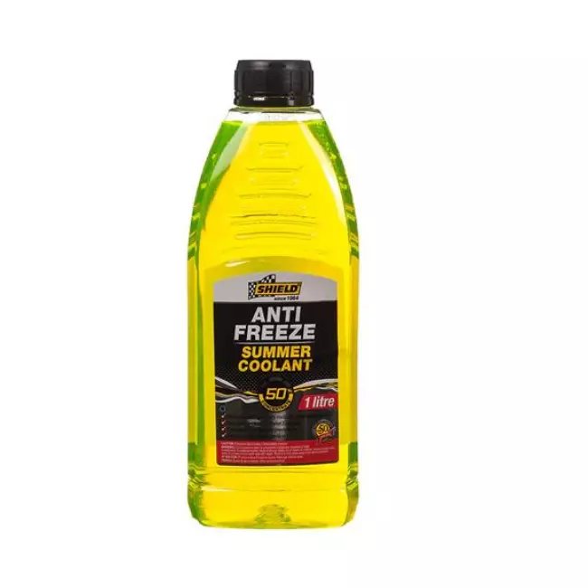 Shield-Auto Anti-Freeze & Summer Coolant Shield, Anti Rust, Boil Over Protection, Prevents Overheating, 50% Yellow 1L SH197