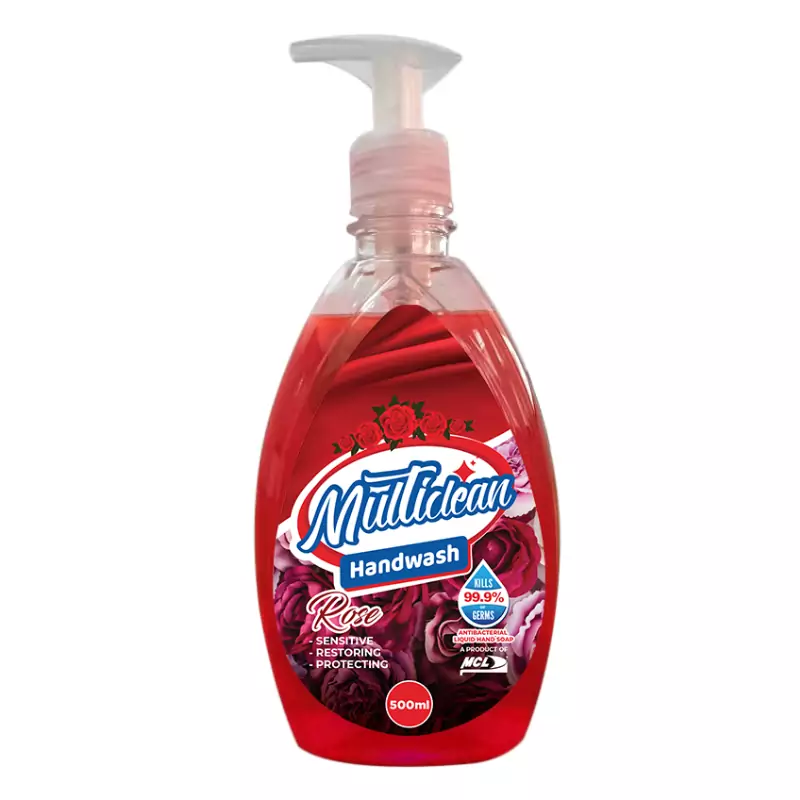 Multi Clean Handwash Liquid Soap 500ml (Pump) Rose