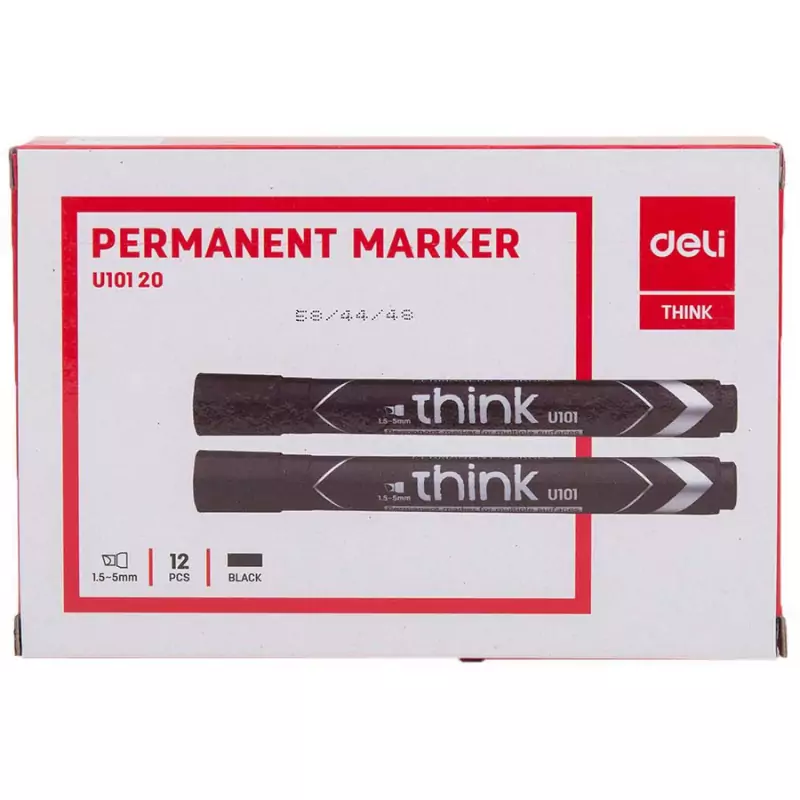 Deli Permanent Marker Black EU10120