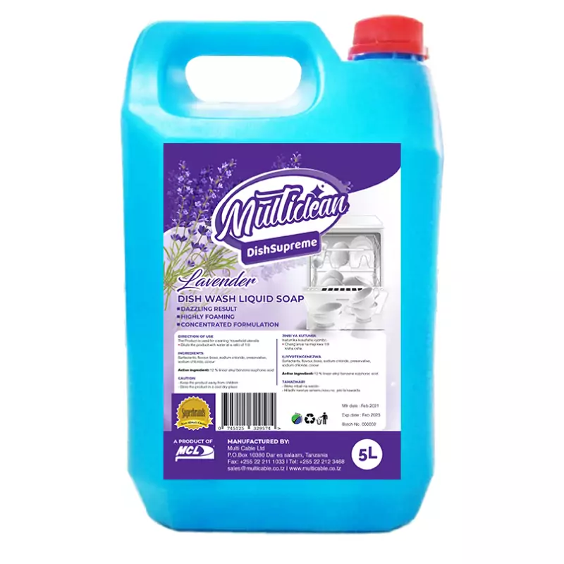 Multi Clean Dishwashing Liquid Soap 5L Lavender